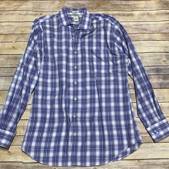 Peter Millar Long Sleeve Button Down Top L - Picture 1 of 7